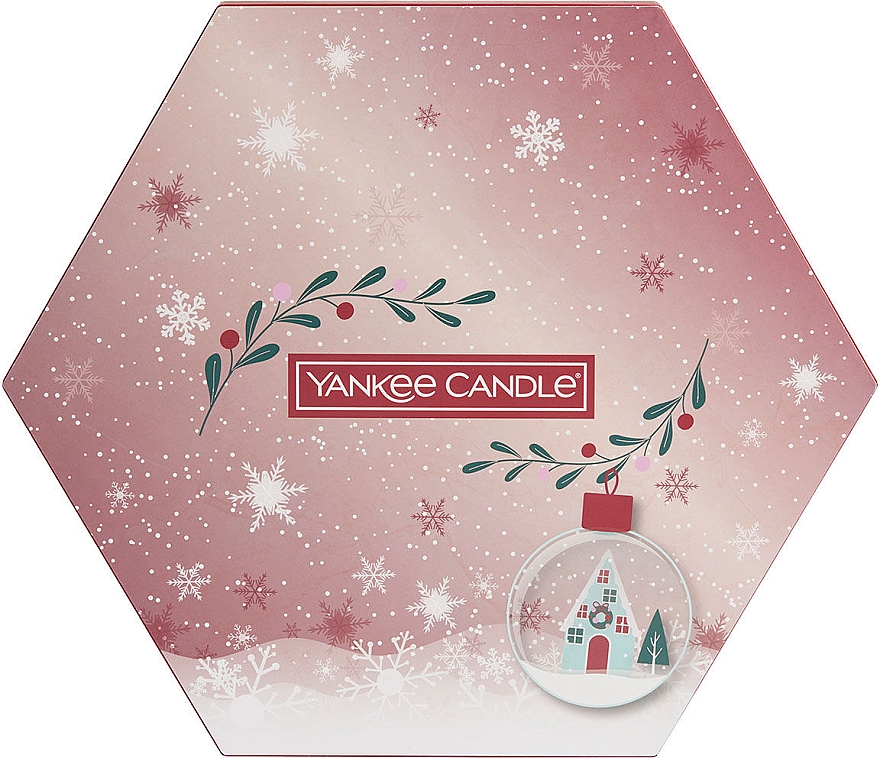 Набор - Yankee Candle Snow Globe Wonderland (candle/18x9.8g + candlestick) — фото N2