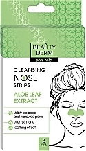Парфумерія, косметика Очищувальні смужки для носа з екстрактом алое вера - Beauty Derm Nose Clear-Up Strips