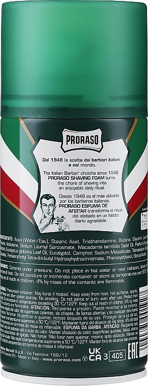 Піна для гоління  - Proraso Green Foam — фото N4