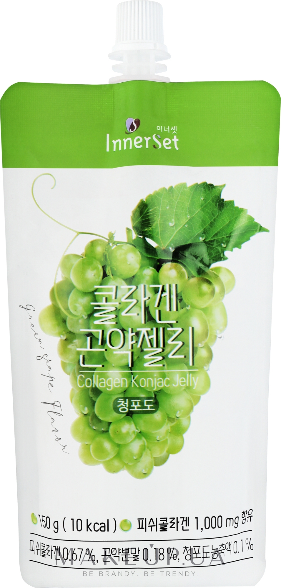Съедобное коллагеновое желе с экстрактом винограда - Innerset Collagen Konjac Jelly — фото 150g