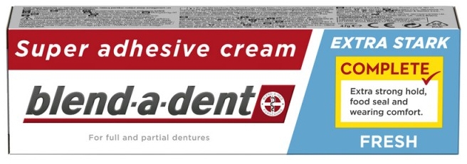 Крем для фиксации зубных протезов - Blend-A-Dent Super Adhesive Cream Fresh Complete  — фото N1
