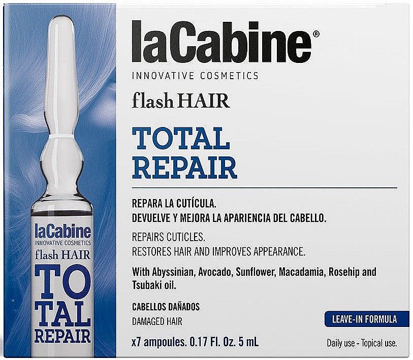 Ампула для волос "Полное восстановление" - La Cabine Flash Hair Total Repair — фото N1