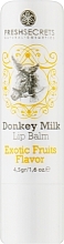Парфумерія, косметика Бальзам для губ з ослячим молоком та та екзотичними фруктами - Madis Fresh Secrets Lip Balm
