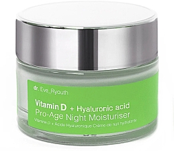 Парфумерія, косметика Нічний крем для обличчя - Dr. Eve_Ryouth Vitamin D + Hyaluronic Acid Pro-Age Night Moisturiser