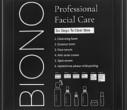 Набір "Професійний щоденний догляд для обличчя. 6 кроків до чистої шкіри" - Biono Anti Acne — фото N2