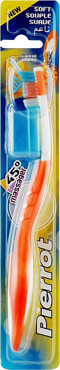 Зубная щетка "Массажер 45°", мягкая, оранжевая - Pierrot Energy — фото N1