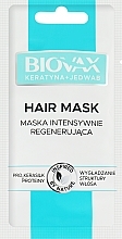 Парфумерія, косметика Маска для волосся "Кератин + шовк" - L'biotica Biovax Keratin + Silk Hair Mask (саше)