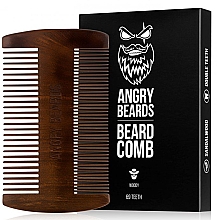 Дерев'яний гребінь для бороди - Angry Beards Beard Comb — фото N1
