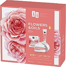Парфумерія, косметика Набір - AA Age Technology Flowers & Oils Lifting Effect 65+ (f/cr/50ml + eye/lip/15ml)