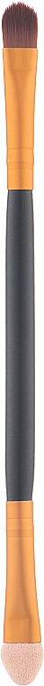 Кисточка с апликатором для нанесения и растушевки теней, черно-золотистая - Cosmo Shop — фото N1