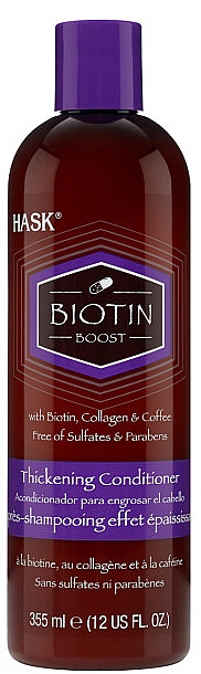 Уплотнительный кондиционер для тонких волос с биотином - Hask Biotin Boost Thickening Conditioner