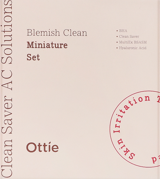 Набір - Ottie Blemish Clean Miniature Set (foam/30ml + ton/30ml + cr/30ml) — фото N1