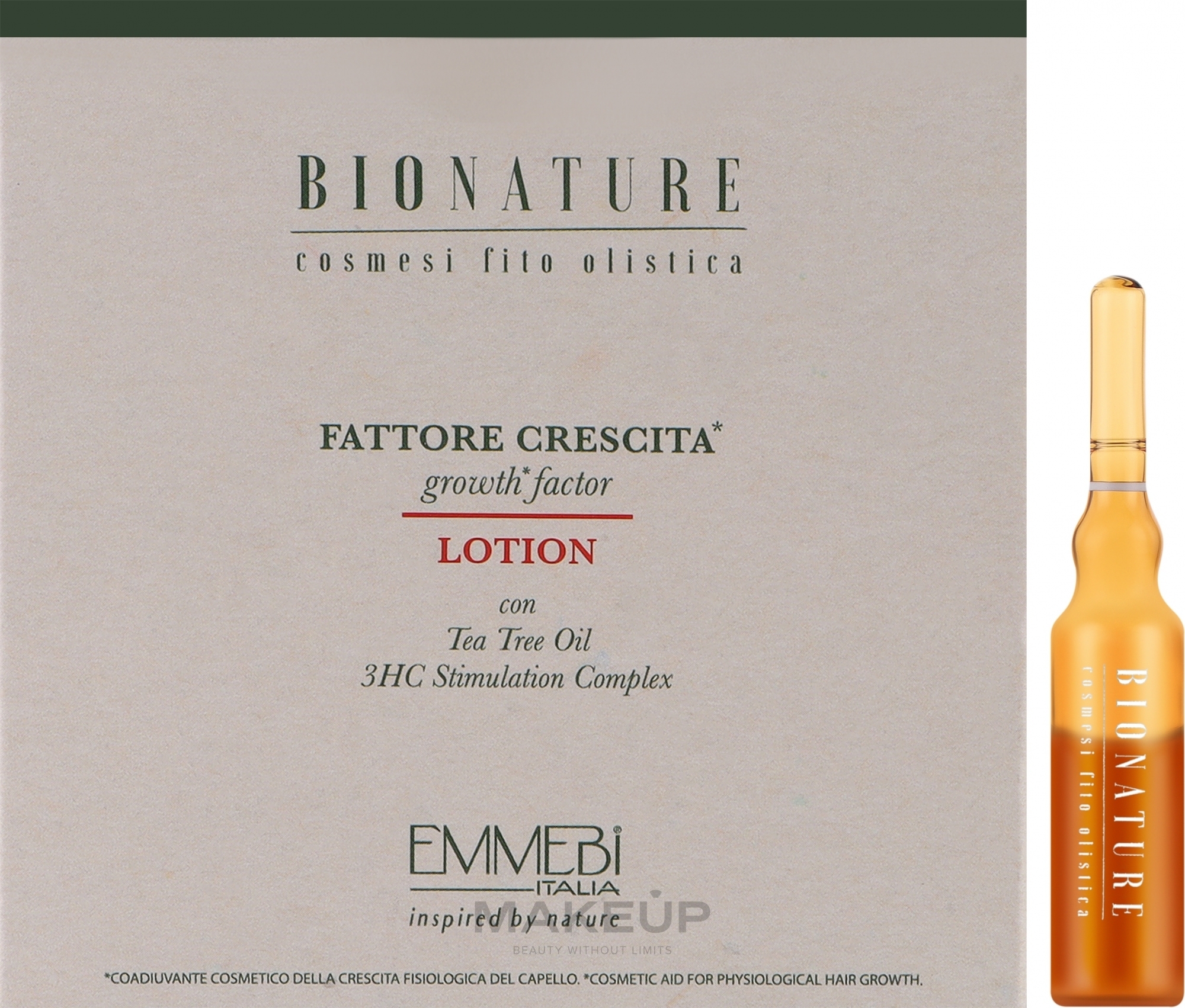 Лосьйон для волосся "Фактор росту" - Emmebi Italia Bionature Fiale Fatt Crescita — фото 12x4ml