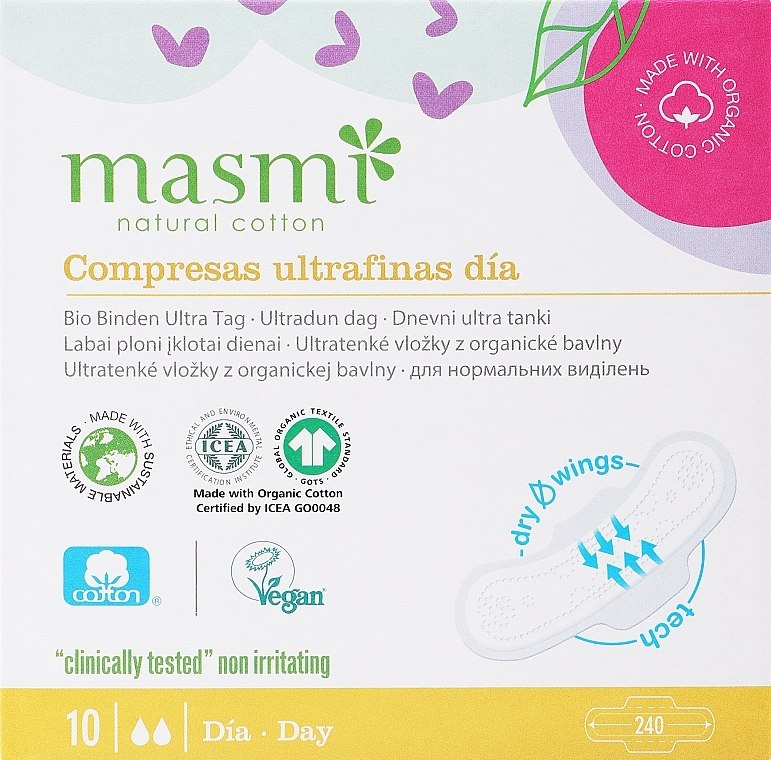 Гігієнічні прокладки, 10 шт - Masmi Ultra Day * — фото N1