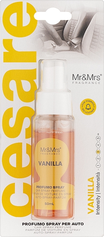 Mr&Mrs Fragrance Cesare Spray Vanilla - Ароматический спрей для автомобиля — фото N4