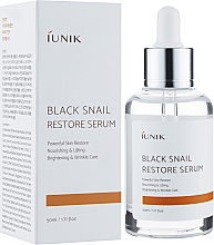 Відновлювальна сироватка з муцином чорного равлика - IUNIK Black Snail Restore Serum — фото N2