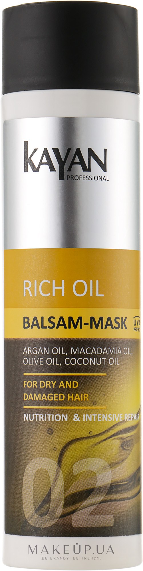 Бальзам-маска для сухого та пошкодженого волосся - Kayan Professional Rich Oil Balsam-Mask — фото 250ml