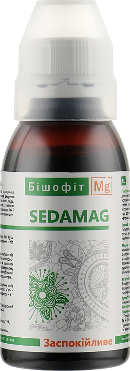 Минерально-растительная добавка седативного действия «Sedamag» - Бишофит Mg++