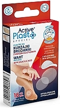 Пластир від бородавок і кондилом, 16 шт. - Ntrade Active Plast — фото N1