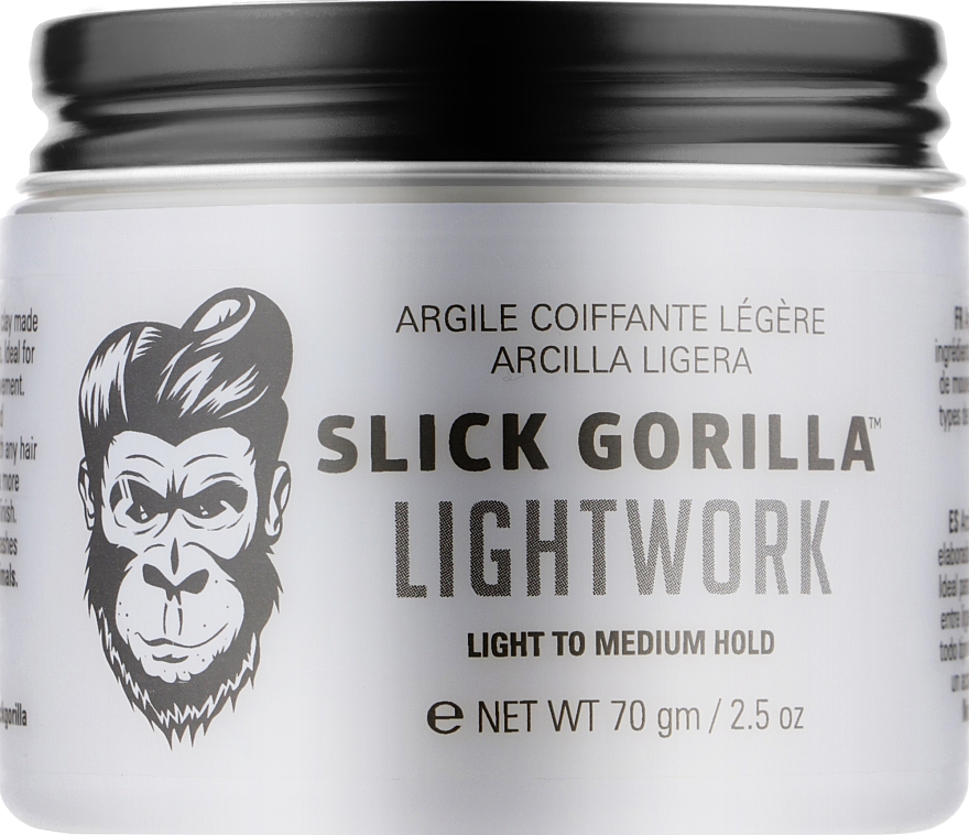 Глина для укладки волос средней фиксации - Slick Gorilla Lightwork