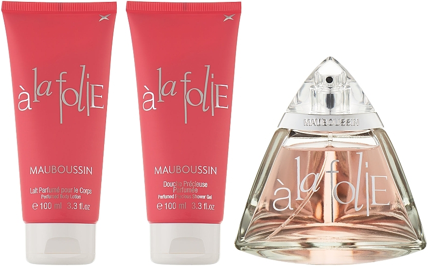 Mauboussin à la Folie - Набор (edp/100ml + b/lot/100ml + sh/gel/100ml + pouch) — фото N2