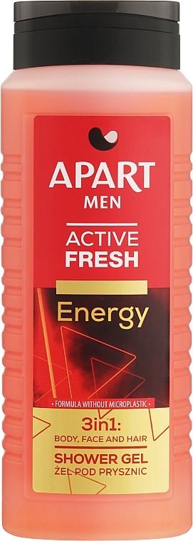 Гель для душу 3 в 1 "Енергія"   - Apart Natural Men Active Fresh Energy Shower Gel — фото N1