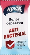 Вологі серветки "Антибактеріальні" - Novax Antibacterial Wet Wipes — фото N1
