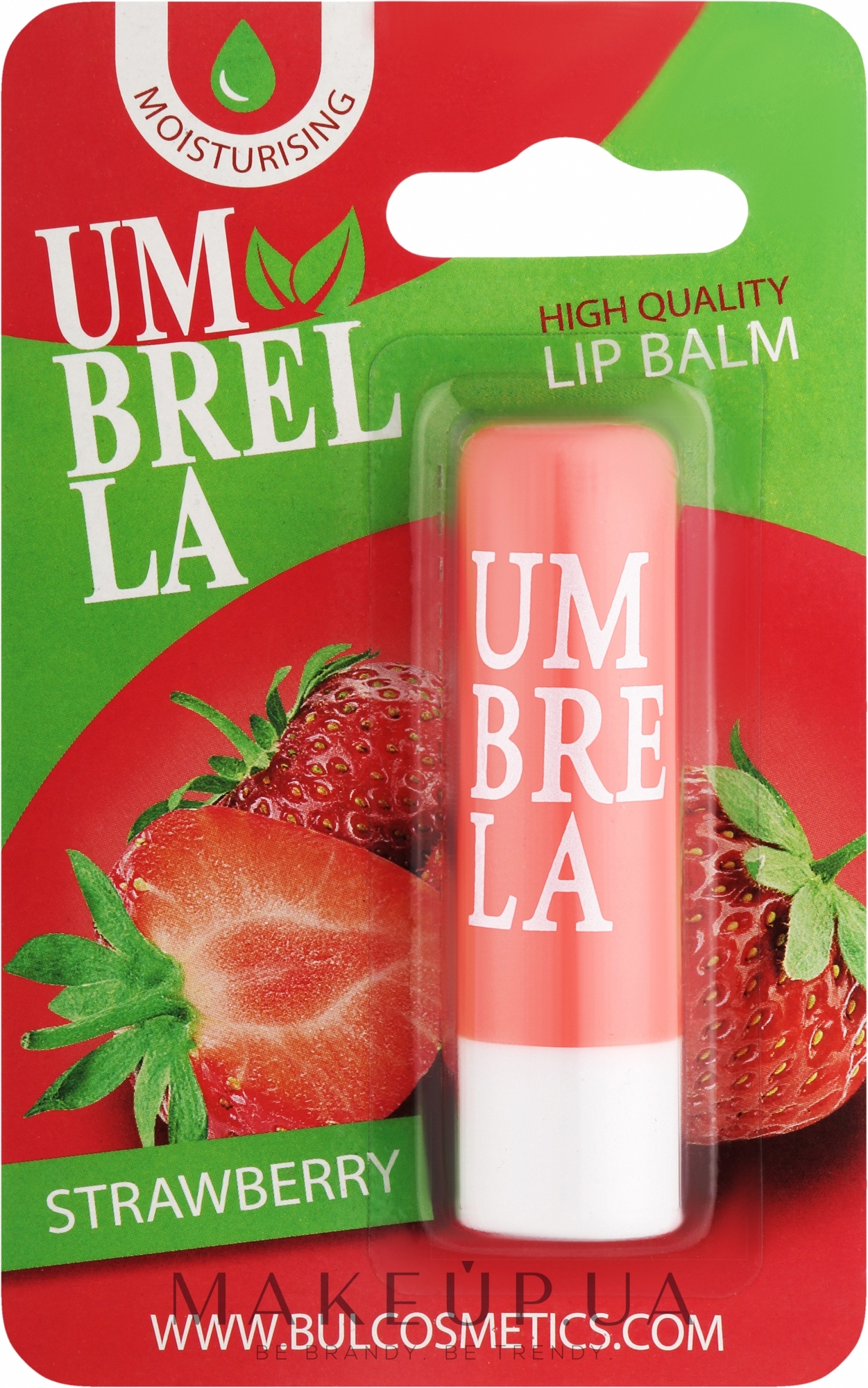 Бальзам для губ в блистере "Клубника" - Umbrella High Quality Lip Balm Strawberry — фото 4g