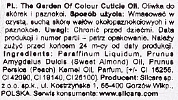 Масло для ногтей и кутикулы с цветами - Silcare Cuticle Oil Cherry Wine — фото N2