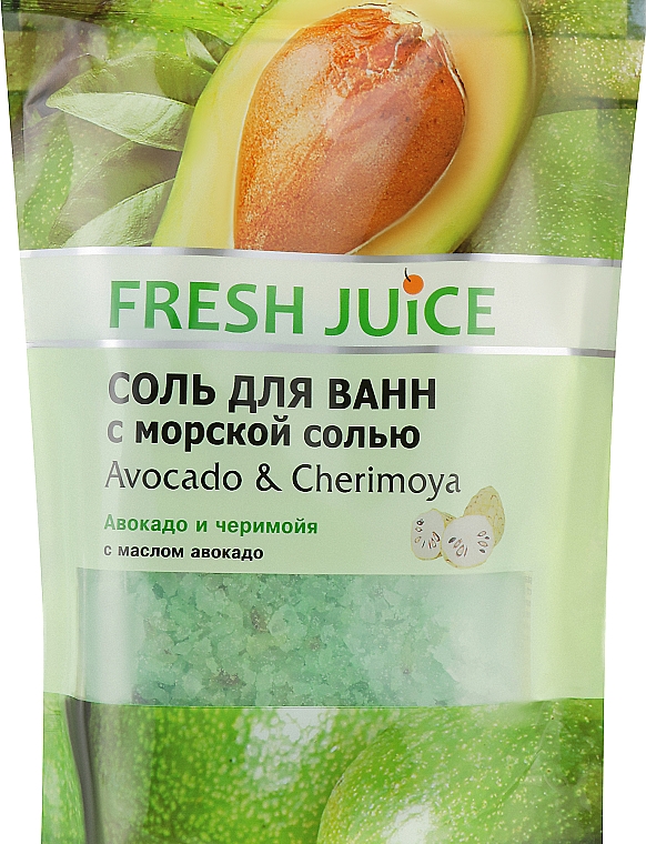 Сіль для ванни дой-пак - Fresh Juice Avocado & Cherimoya — фото N2