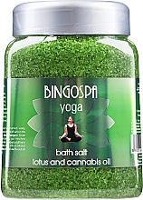 Парфумерія, косметика Сіль для ванни з оліями лотоса і конопель - BingoSpa Lotus And Cannabis Oil Bath Salt