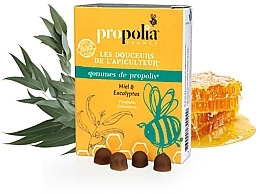 Пищевая добавка "Прополис, мед и эвкалипт", в пастилках - Propolia Propolis Gums Honey & Eucalyptus — фото N3