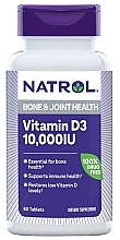 Витамин D3 - Natrol Vitamin D3 Maximum Strength Bone & Joint Tablets 10 000IU  — фото N1