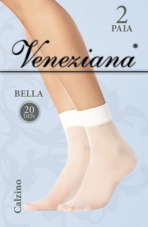 Шкарпетки жіночі "Bella" 20 Den, cappuccino - Veneziana — фото N1