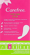 Гигиенические ежедневные прокладки с экстрактом алоэ, 30шт - Carefree Cotton Aloe — фото N2