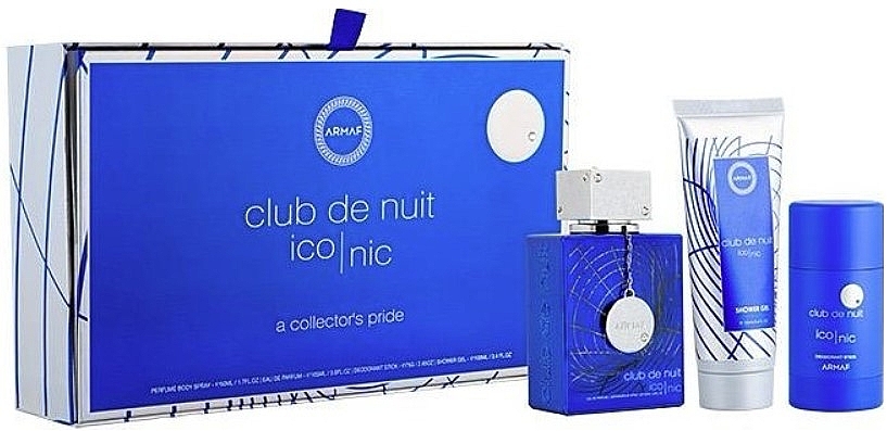 Armaf Club De Nuit Blue Iconic - Набір (edp/105ml + deo/stick/75g + sh/gel/100ml) — фото N1