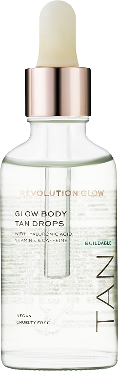 Краплі для тіла з гіалуроновою кислотою - Makeup Revolution Tanning Body Drops With Hyaluronic Acid — фото N1