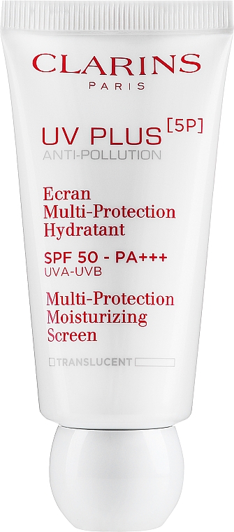 Зволожувальний захисний флюїд-екран для обличчя - Clarins UV Plus [5P] Anti-Pollution SPF 50