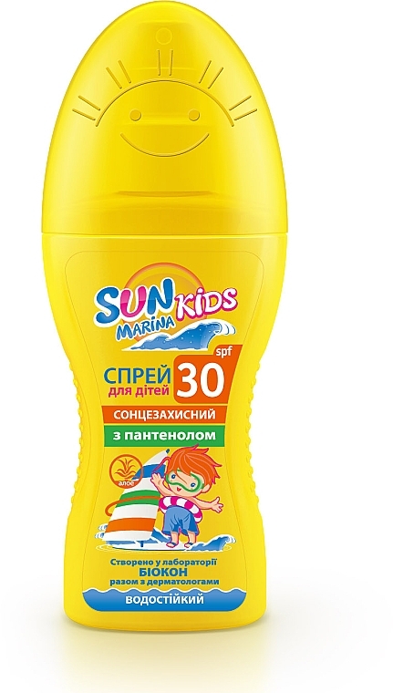 Спрей солнцезащитный для детей SPF30 - Биокон Sun Marina Kids — фото N1