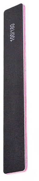 Прямоугольная пилка для ногтей 100/180 - Elisium Black Rectangular Nail File — фото N1