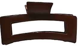 Заколка для волос, прямоугольник изогнутый, коричневая - Lolita Accessories — фото N1