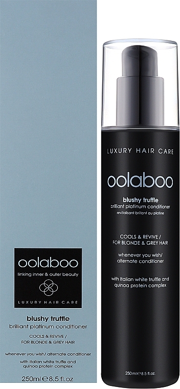 Живильний кондиціонер для волосся з фіолетово-блакитними пігментами для нейтралізації жовтизни - Oolaboo Blushy Truffle Brilliant Platinum Hair Conditioner — фото N2