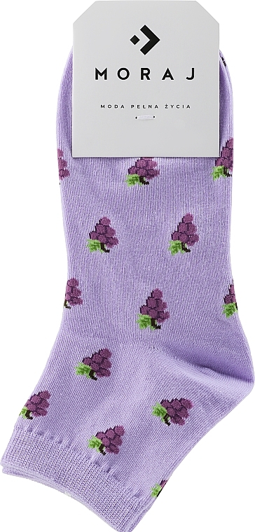 Шкарпетки жіночі, 1 пара, фрукти, фіолетові - Moraj — фото N1