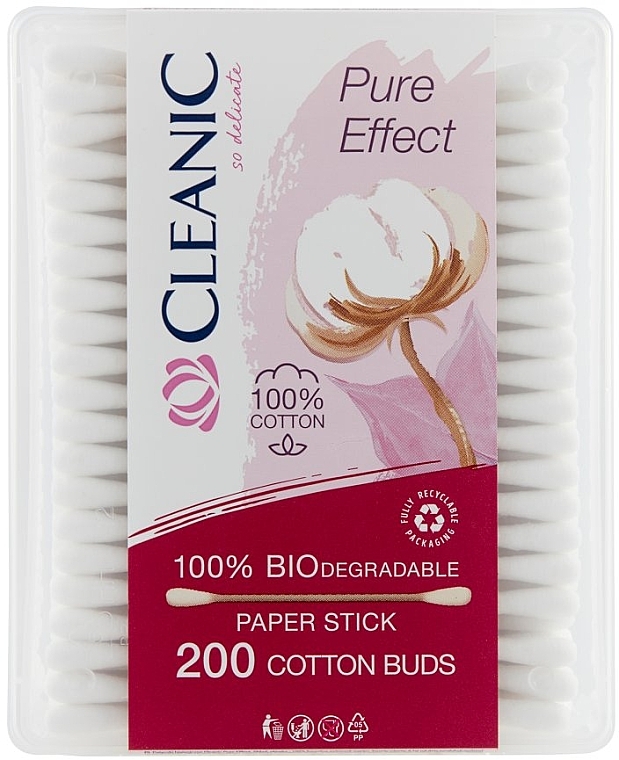 Ватні палички в коробці - Cleanic Pure Effect Cotton Buds — фото N1