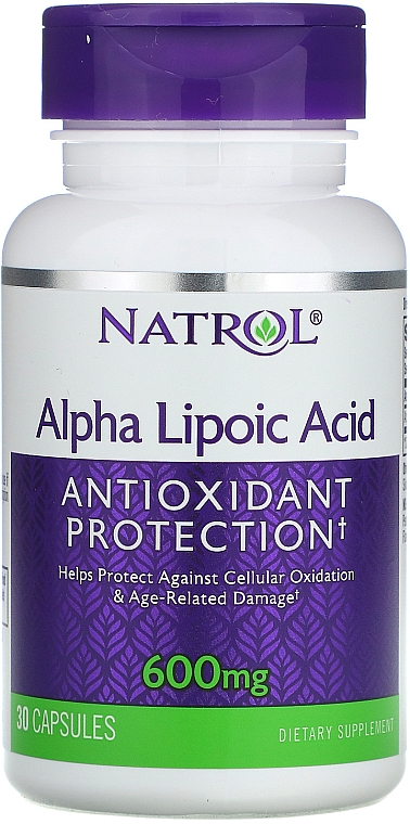 Альфа-липоевая кислота, 600 мг - Natrol Alpha Lipoic Acid — фото N1