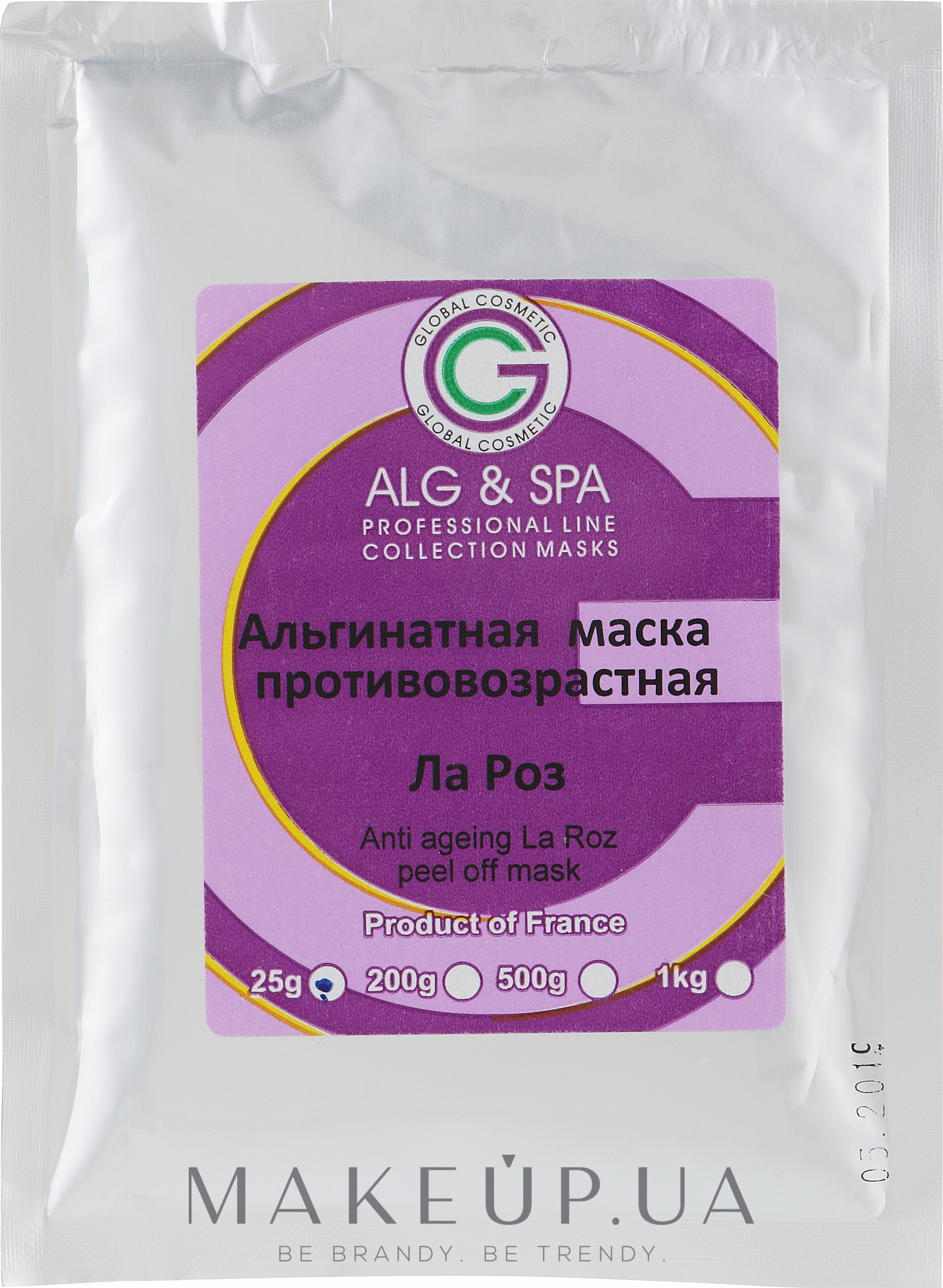 Альгінатна маска "Ла Роз" противікова - ALG & SPA Professional Line Collection Masks Anti Ageing La Roz Peel off Mask (пробник) — фото 25g