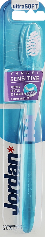 Зубная щетка Target, ультрамягкая, синяя - Jordan Target Sensitive Ultrasoft — фото N1