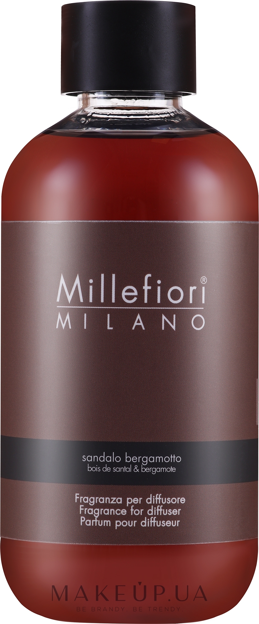 Наполнитель к аромадиффузору "Сандал и бергамот" - Millefiori Milano Natural Diffuser Sandalo Bergamotto — фото 250ml