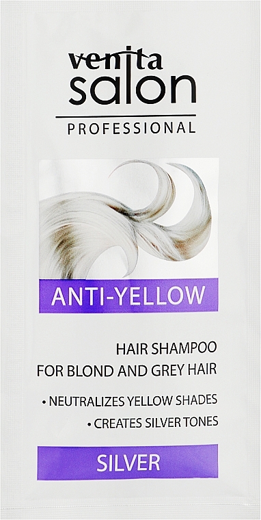 Оттеночный шампунь для волос - Venita Salon Professional Anti-Yellow Shampoo For Blond And Grey Hair (пробник)