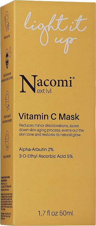 Осветляющая маска с витамином С - Nacomi Next Level Vitamin C Mask  — фото N3